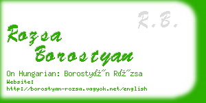 rozsa borostyan business card